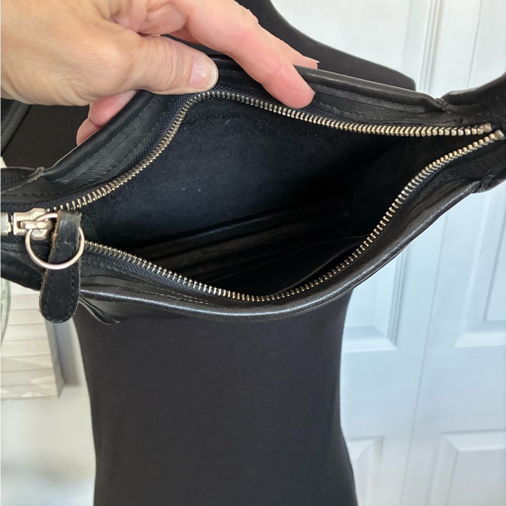Coach Black Leather Messenger Bag - Picture 8 of 10